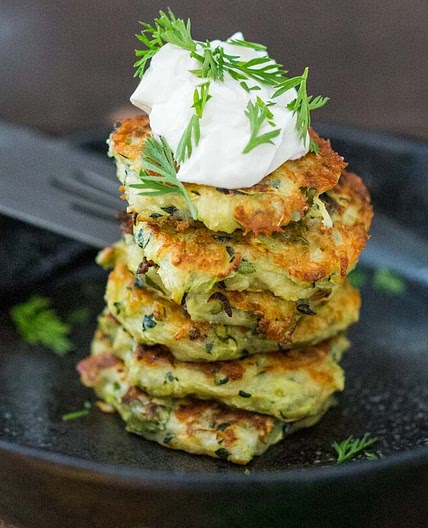 Zucchini Fritters Recipe with Feta