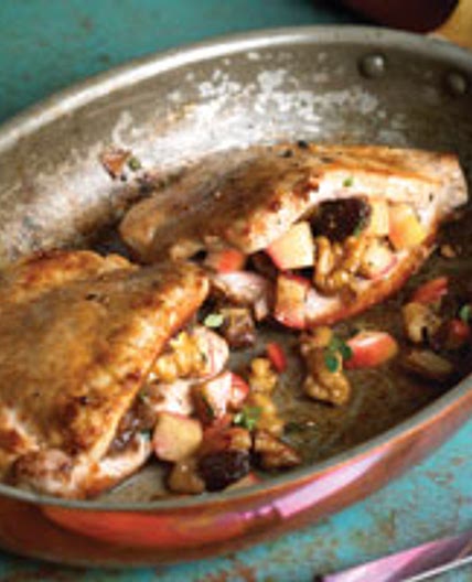 Pork Chops Stuffed with Apples and Dates