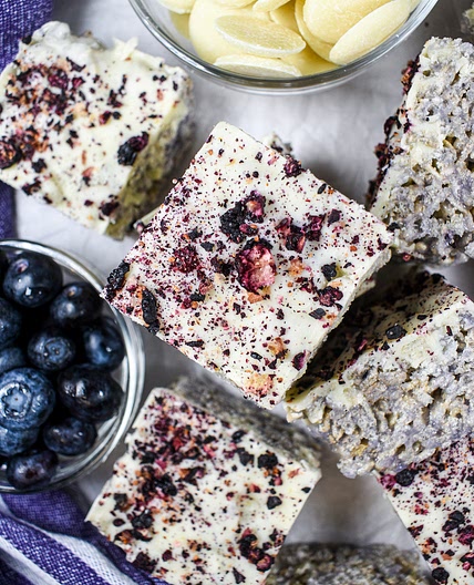 Blueberry Rice Krispie Treats