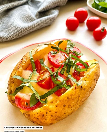 Caprese Twice-Baked Potatoes