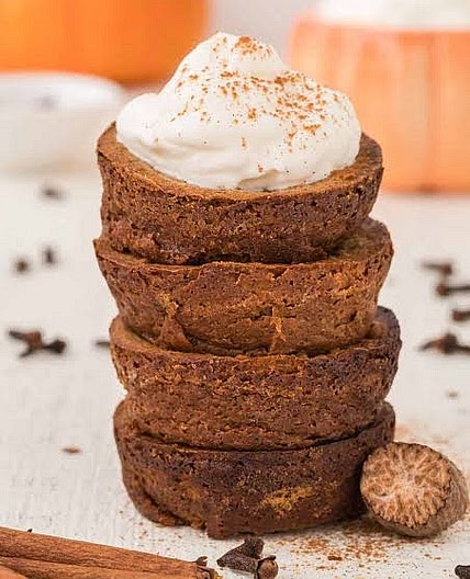Mini Crustless Pumpkin Pies