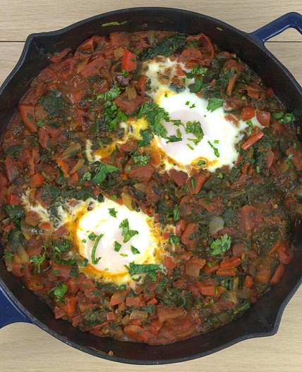 Easy Shakshuka with Spinach