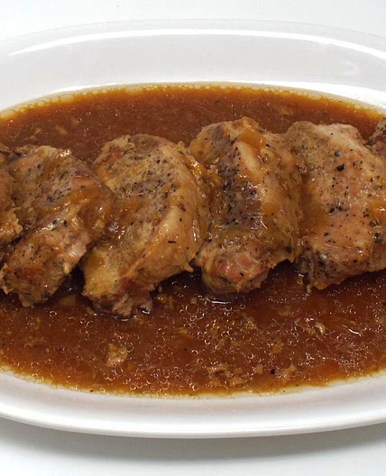 Slow Cooker Boneless Pork Chops and Gravy
