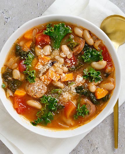 Italian Sausage, Kale, and White Bean Soup