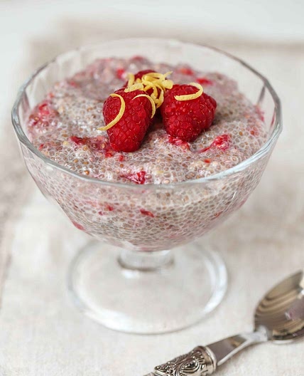 Lemon Raspberry Chia Pudding