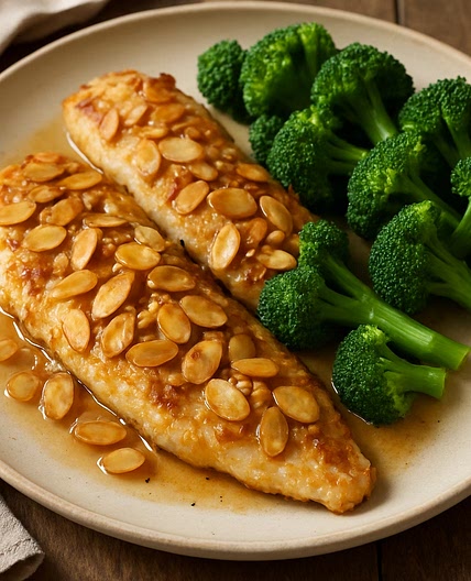 Filetes de pescado con almendras