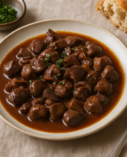 Salsa de menudencias con vino