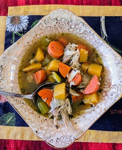 Roasted Chicken Vegetable Soup