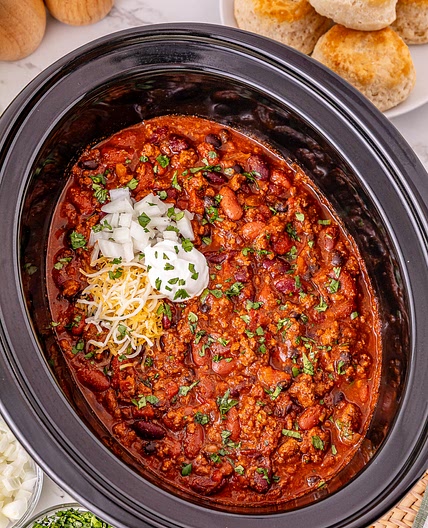 Easy Crockpot Chili With Beans