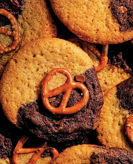 Chocolate Pretzel & Nut Butter Cookies