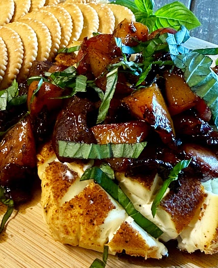 Smoked Peach Bacon Cream Cheese