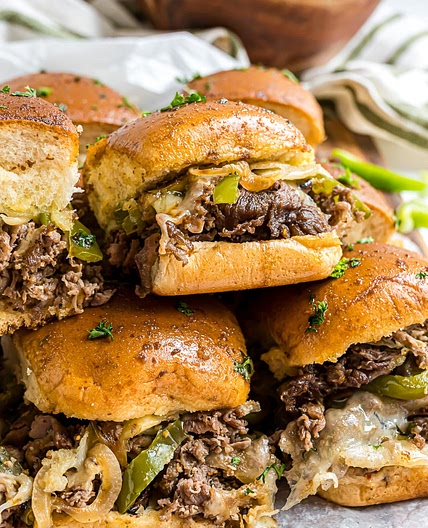 Philly Cheesesteak Sliders
