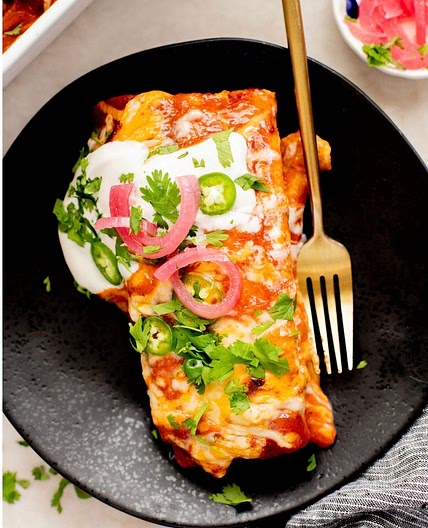 Bean and Cheese Enchiladas