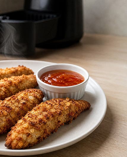 Air Fryer Chicken Tenders for One: Low-Carb, Gluten-Free, and Ready Before Your Water Even Boils
