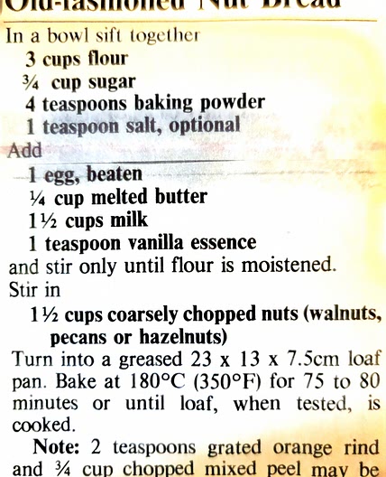 Old-fashioned Nut Bread