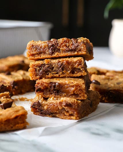 Peanut Butter Blondies (with NO flour!)