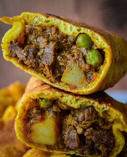 Caribbean Beef and Potato Pasty (Trinidad Aloo Pie)