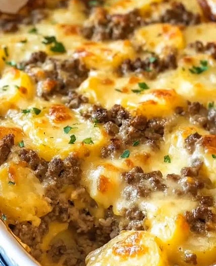 Cheesy Hamburger Potato Casserole