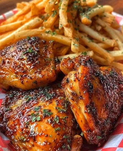 Crispy Garlic Herb Chicken Thighs