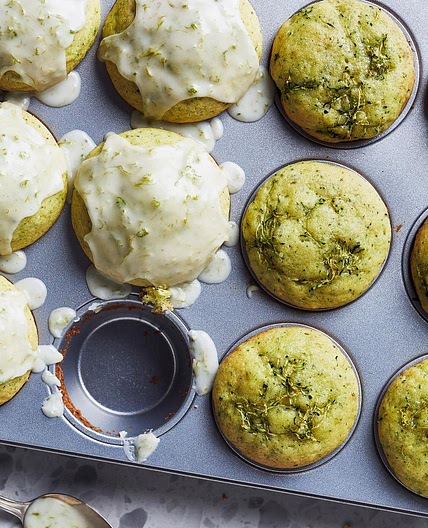 Muffins aux courgettes et à la lime