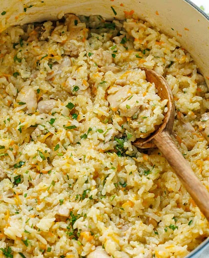 Creamy Chicken and Rice Recipe (a one-pot meal)