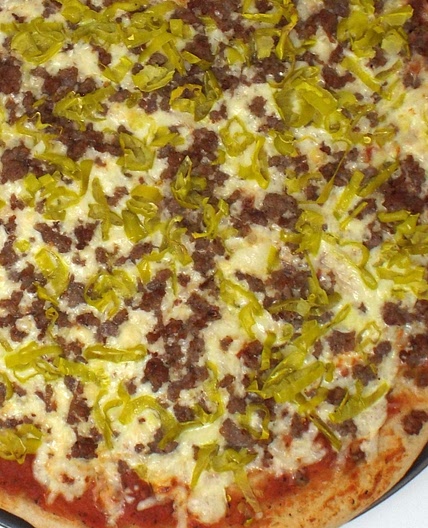 Homemade Italian Sausage and Pepperoncini Pizza