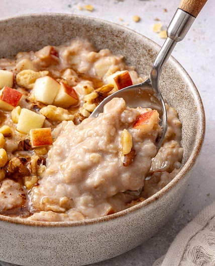 Apple Cinnamon Protein Oatmeal (No Protein Powder)