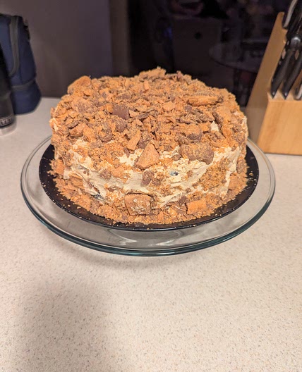 Laura's Butterfinger Bonanza Cake