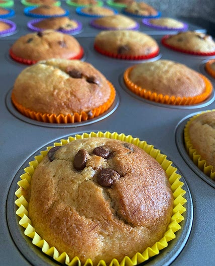 Gluten Free Banana and Chocolate Chip Muffins