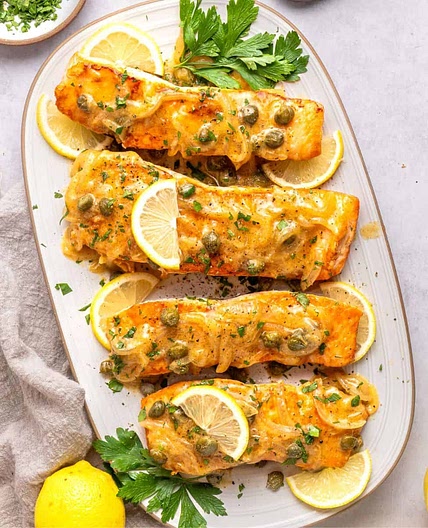 Salmon Piccata (No Flour, No Wine, Big Flavor)
