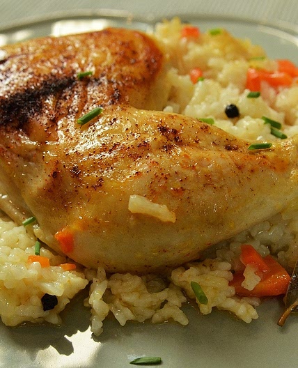 Chicken with rice - oven roasted