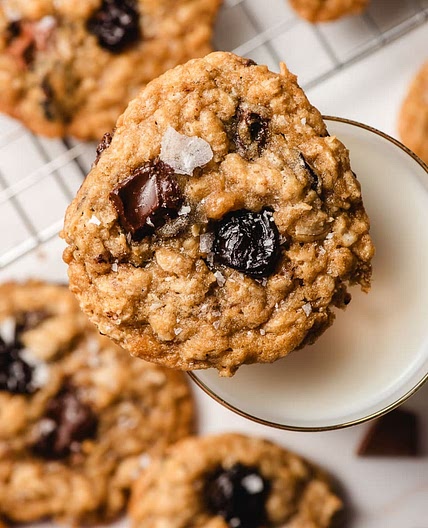 Chocolate Chip Cherry Oatmeal Cookies