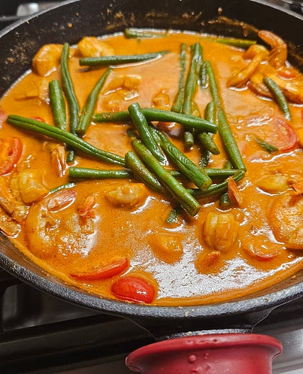Coconut Thai curry shrimp
