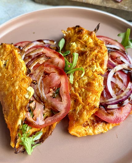 Cheesy carrot wraps