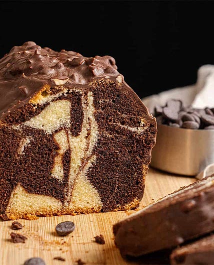 Chocolate Marble Loaf Cake (Pound Cake)