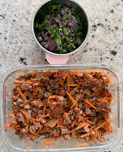 Lentil & Beef salad