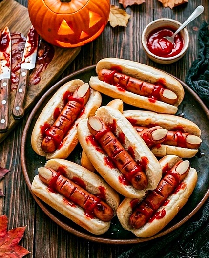 Halloween Hot Dog Fingers