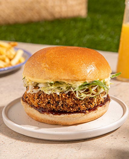 Auberginen-Burger nach japanischer Art