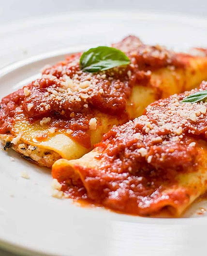 Homemade Manicotti with Crepes (Crespelle)