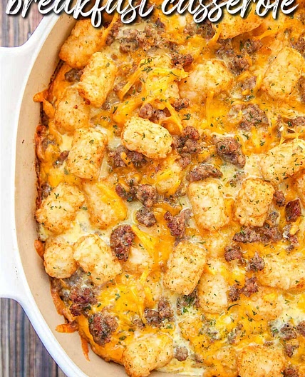 Tater Tot Sausage Breakfast Casserole