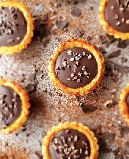 Lightly Sweetened Gluten-Free Chocolate Tartlets