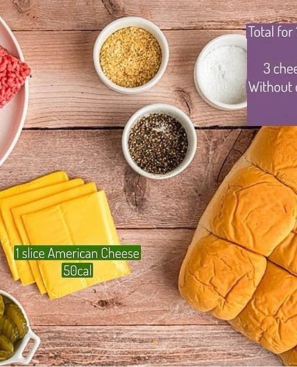 3 copycat white castle sliders with cheese