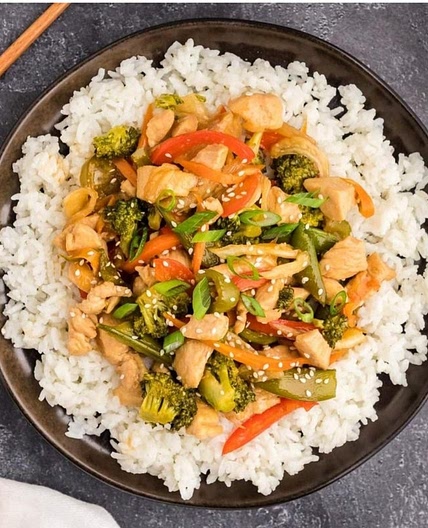 Honey garlic chicken stir-fry