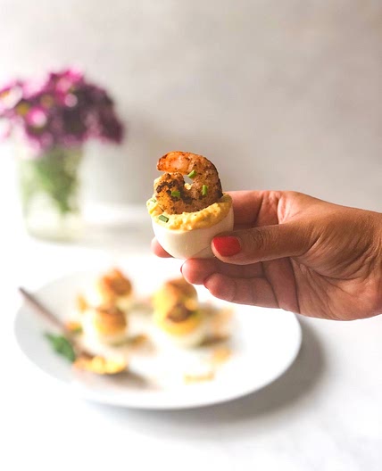 Cajun Shrimp Deviled Eggs