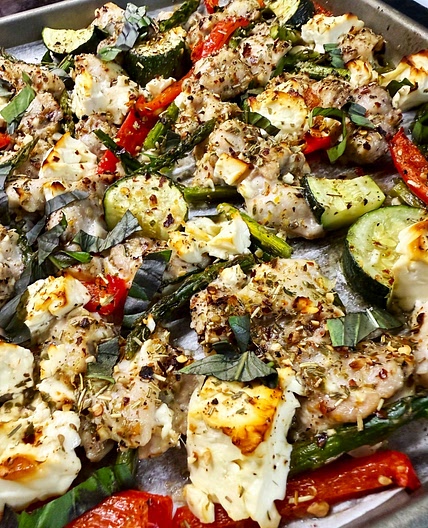 Sheet Pan Feta Chicken and Veggies
