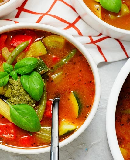 Hearty minestrone soup