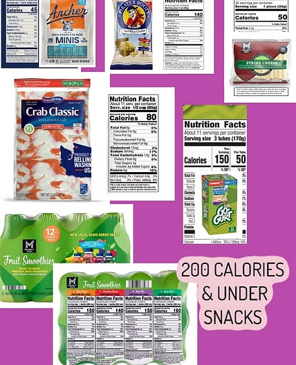 Snacks under 200 calories