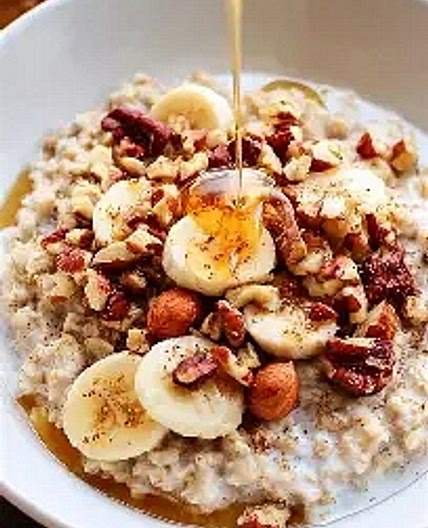 Power Outage Breakfast Oatmeal with Nut Butter and Honey