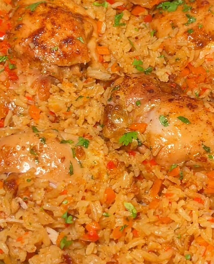 One pan chicken and rice 