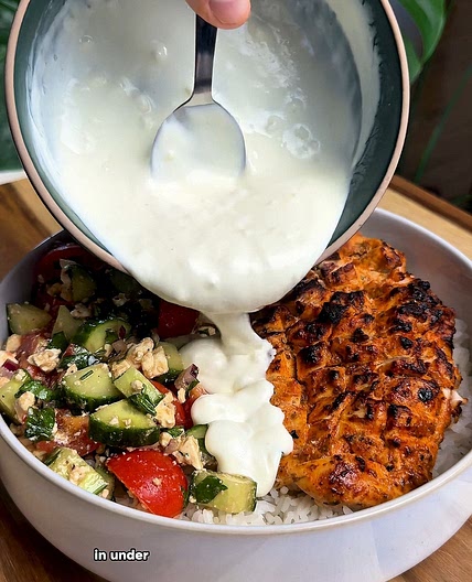 Mediterranean Lemon Chicken Bowls (or Wraps)